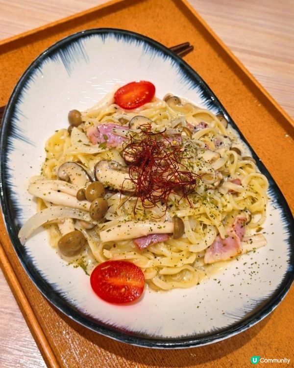 🥢台式松露野菌奶油培根手作麵🍝