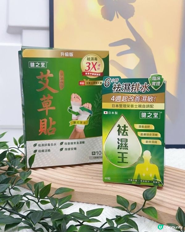袪濕孖寶 ♥ 袪濕、排毒、紓敏！►健之堂 袪濕王 x 袪濕茯苓艾草足貼