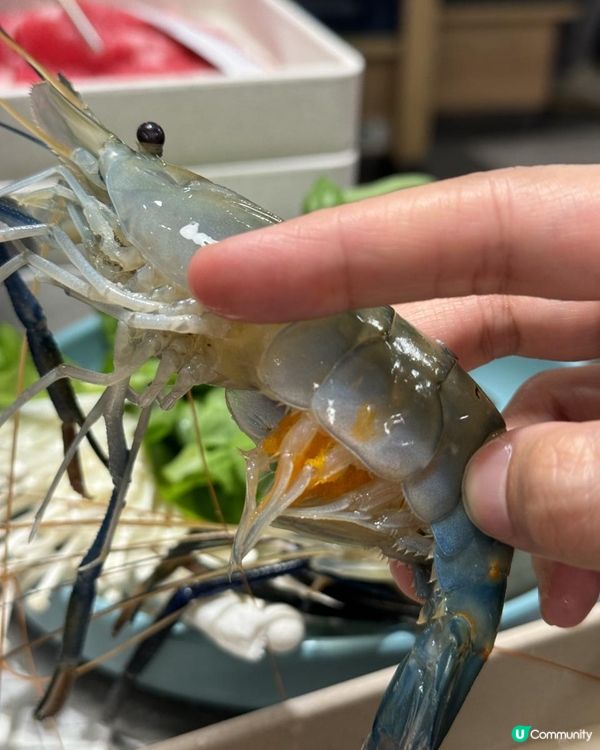 牛駅放題，任食大頭蝦