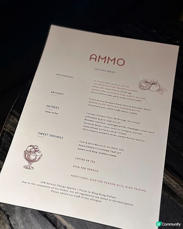 AMMO 全新晚餐Tasting Menu🍽️😍