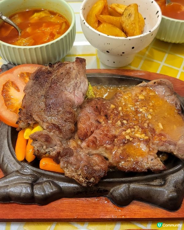 ## 牛肉控必試！🥩 $88 肉眼扒鐵板套餐 🤤