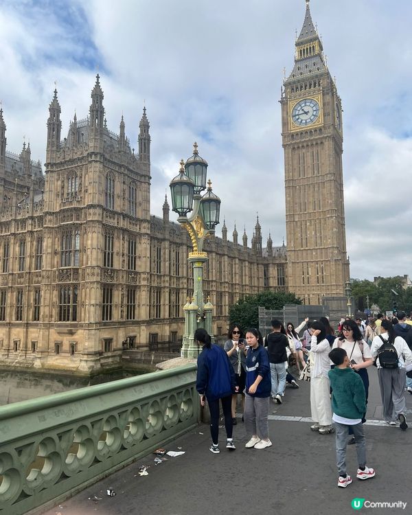 倫敦打卡🇬🇧 大笨鐘鐘聲響起，感受時光厚重 🕰️