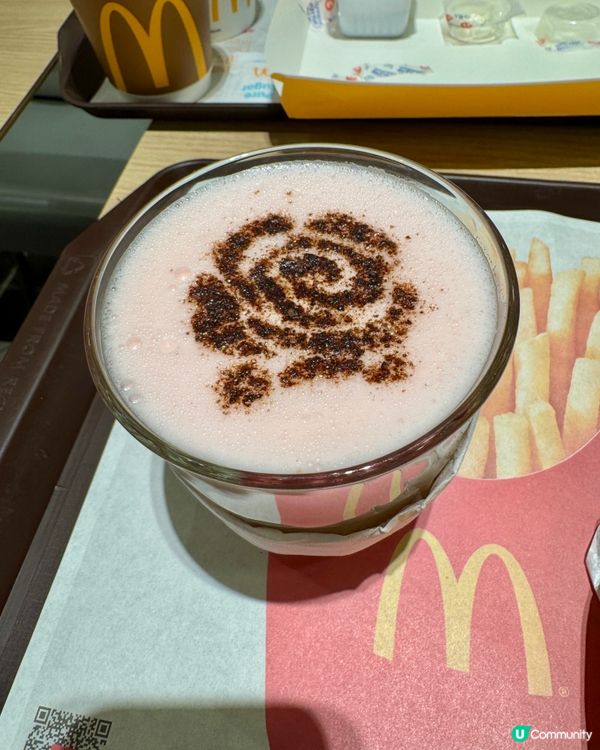 McCafé 草莓玫瑰鮮奶咖啡🌷