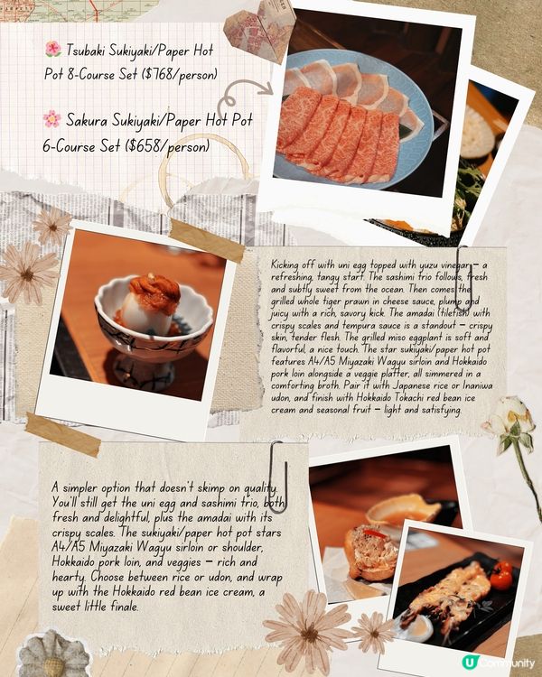 🇭🇰| 尖沙咀 - 禪八全新椿･櫻壽喜燒/紙火鍋套餐登場!