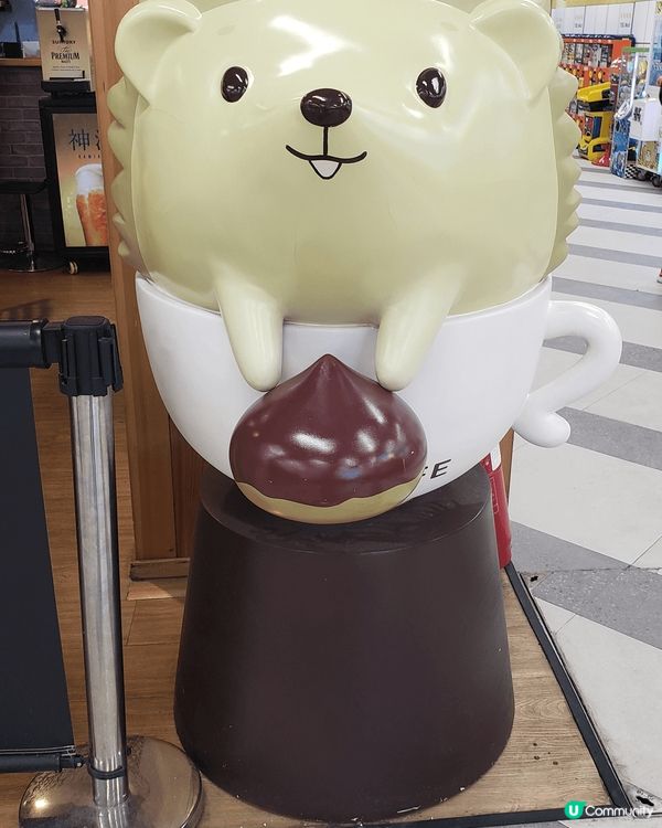 這間位於牛頭角德寶商場KURI CAFE ，刺蝟主題木系裝修...