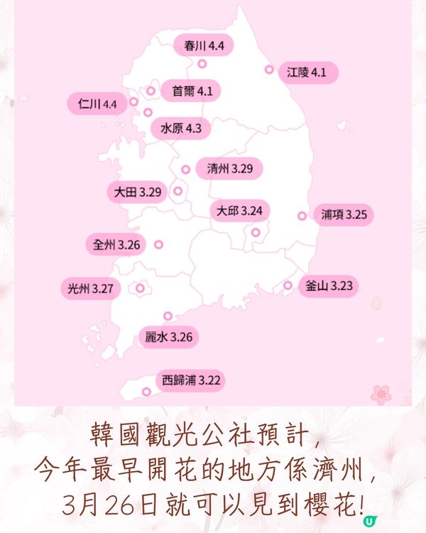 2025韓國櫻花預測出爐🔥附首爾5大人氣賞櫻地🌸汝矣島櫻花節/石村湖/首爾林