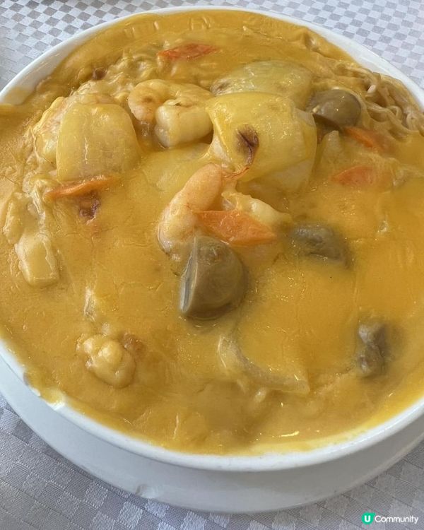 芝士 🧀 焗蝦仁 🦐 伊麵