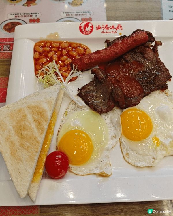 第一張照片,早餐上海滬餐廳美食,第二張啟業邨大拍檔美食,平靚...