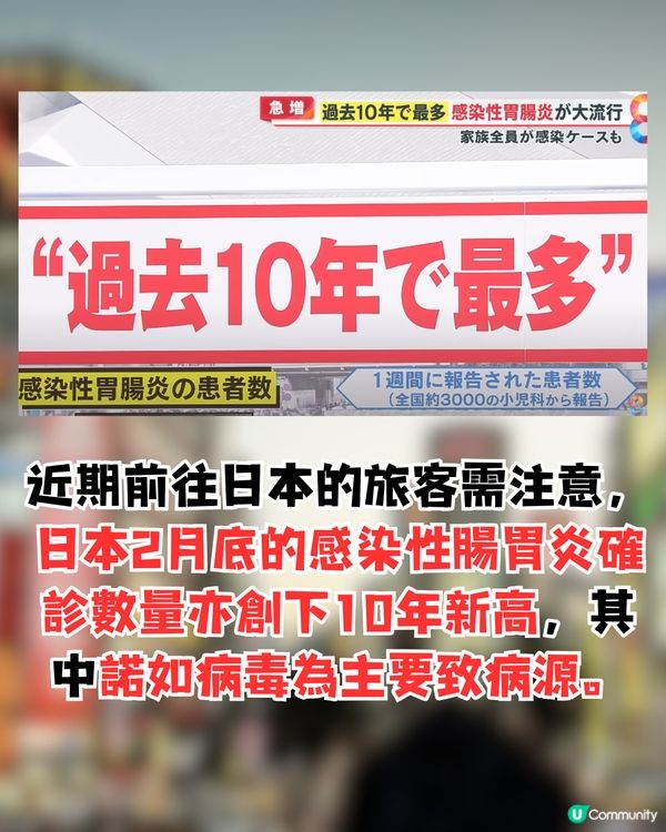 日本感染性腸胃炎創近十年新高！遊日注意3因素增感染風險/10個嚴重確診地區🇯🇵