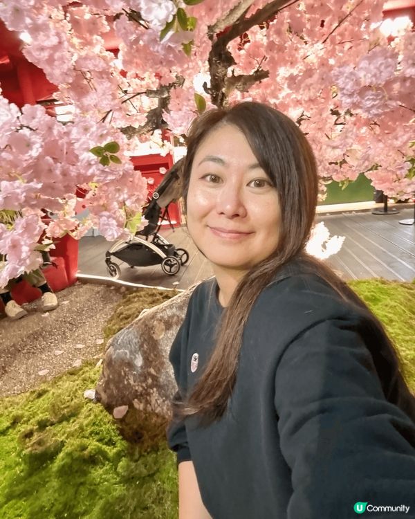 深圳灣萬象城好多主題裝置很適合打卡，剛好做了櫻花主題，非常日...