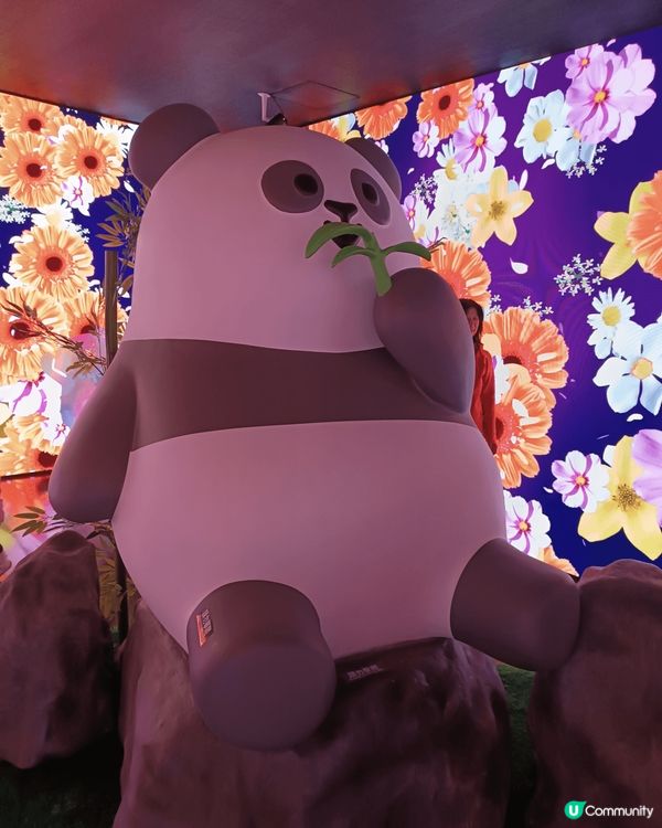 熊貓館值得打卡，無論見到真熊貓定假熊猫，大家都一樣咁興奮。
