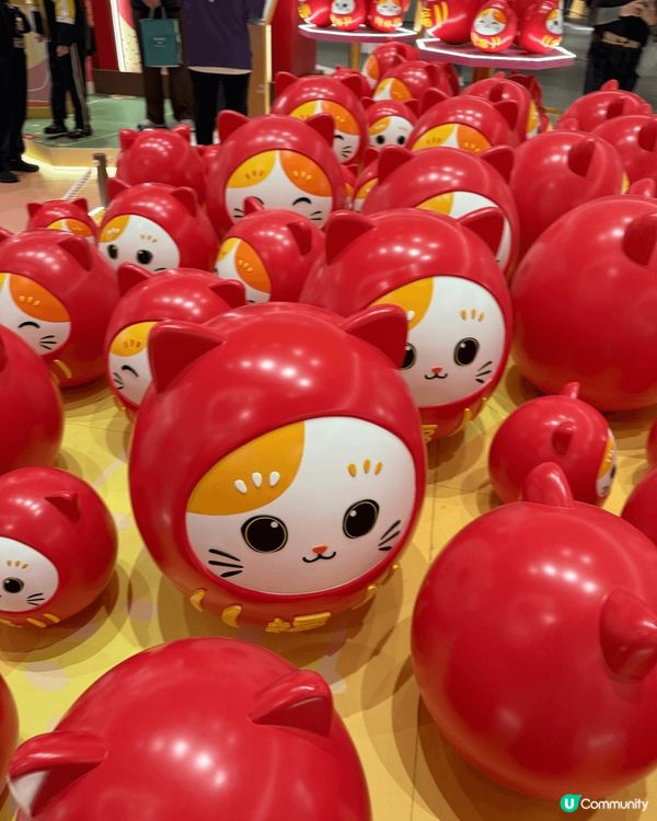 超級可愛嘅招財貓達摩軍團，仲有春季打卡主角櫻花樹，出現起東涌...