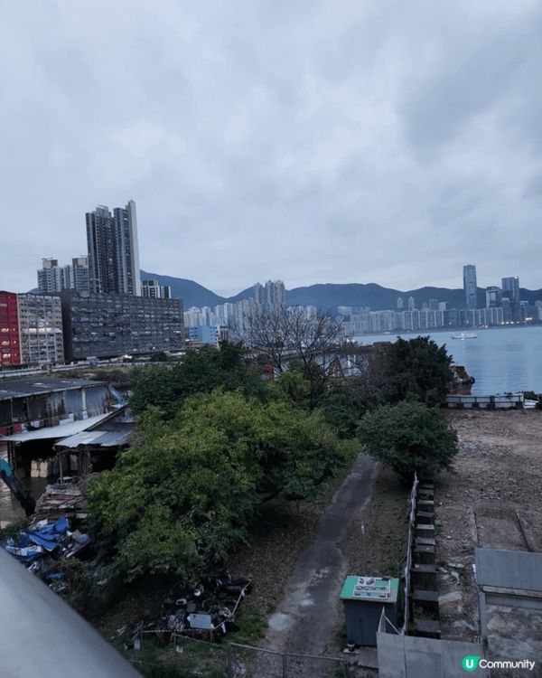 在油塘B出口望下去，由開始填海至現在，我每天也來望一望個海，...