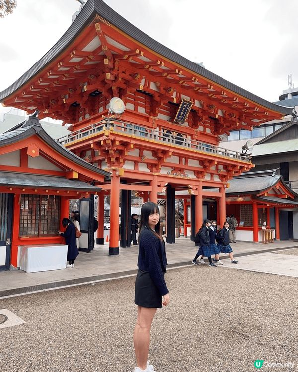 從大阪過來神戶1小時也不用，非常建議去三宮站附近的生田神社🥰...