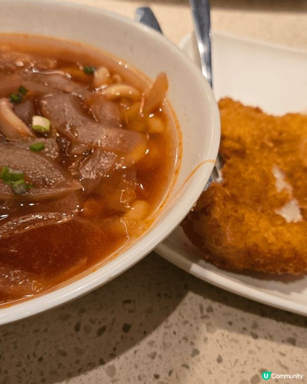 我推薦森美奧廚房嘅特餐❤️羅宋湯通粉配吉列魚柳🐟+雜果沙律,...