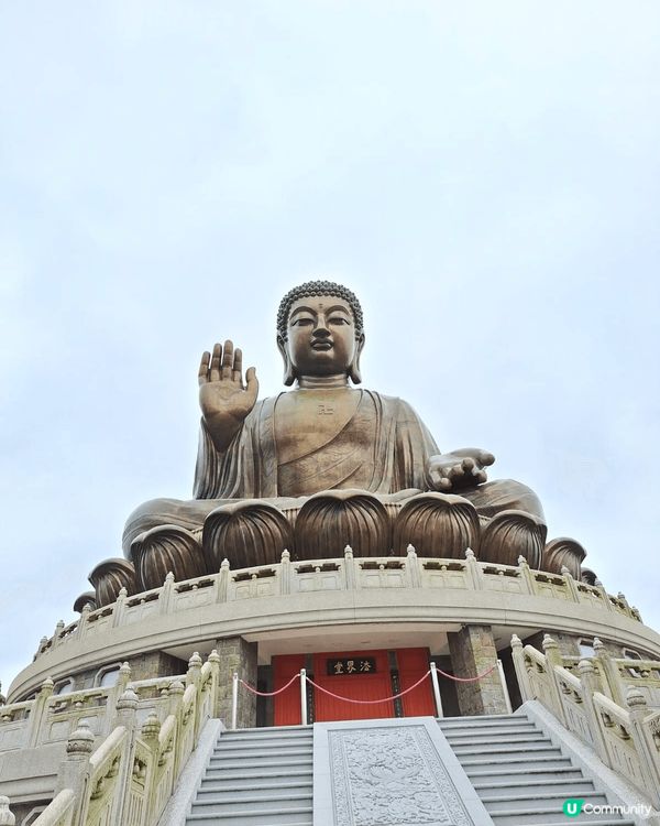 今次去大嶼山睇大佛同埋食素食，被大佛莊嚴的容貌震攝，我們也太...