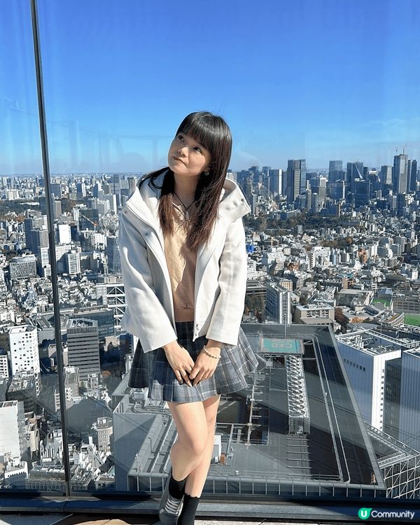上個月日本東京之旅的澀谷sky打卡相，上到去真係好大風，好難...