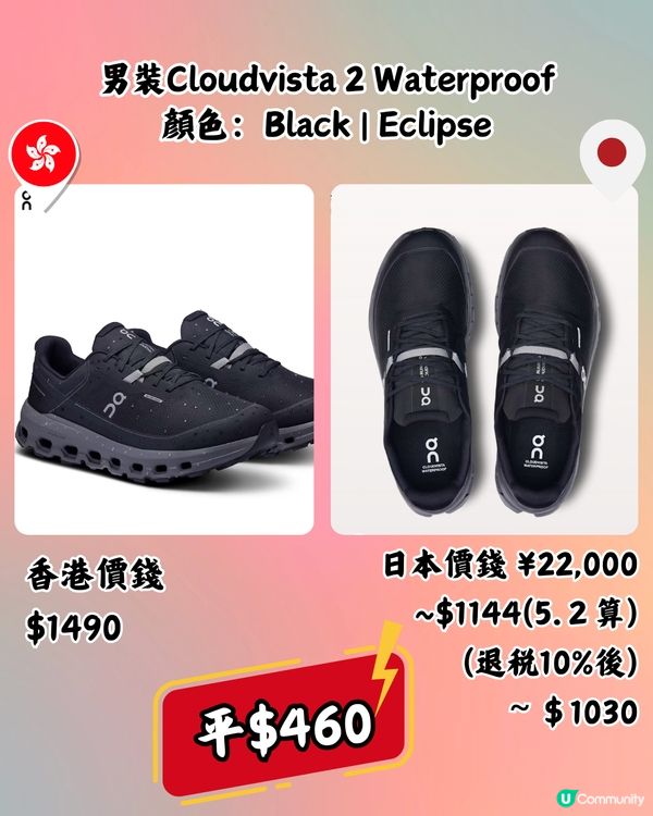 日本買On運動鞋超抵🔥13大經典百搭鞋款港日價錢對比👟附地址
