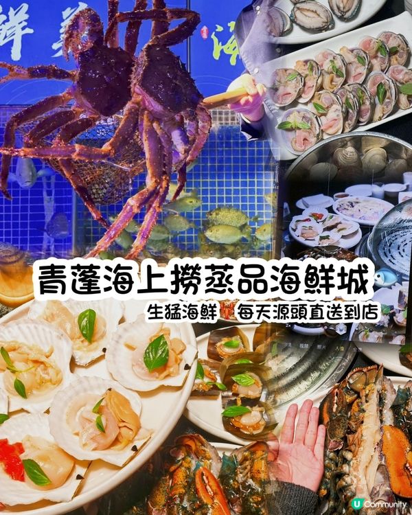 深圳海鮮控必試！青蓬海上撈蒸品海鮮城🦀