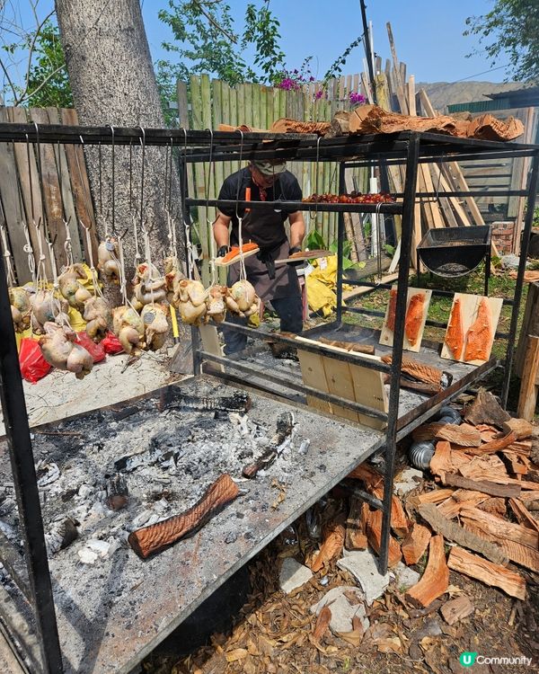  煙燻雞配楓糖三文魚，得意野炊超滿足😋