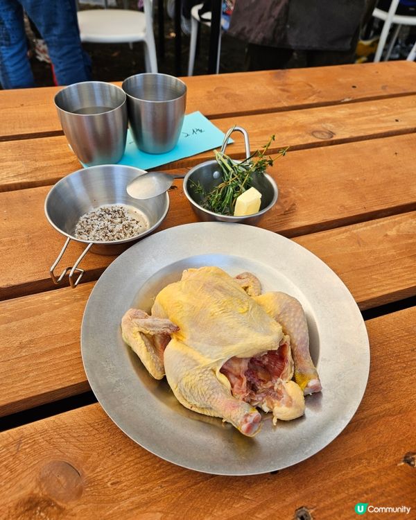  煙燻雞配楓糖三文魚，得意野炊超滿足😋