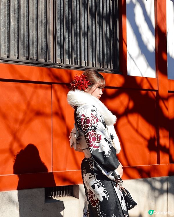 日本淺草租借冬日和服👘到寺打卡