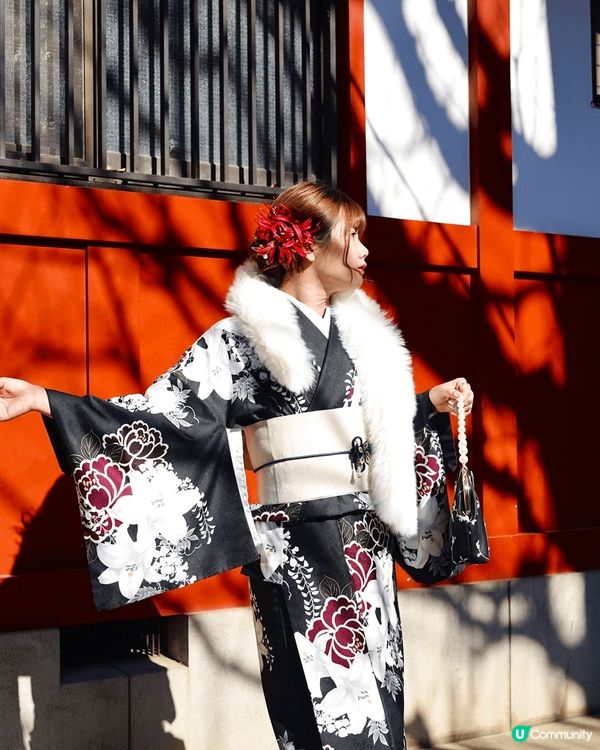 日本淺草租借冬日和服👘到寺打卡