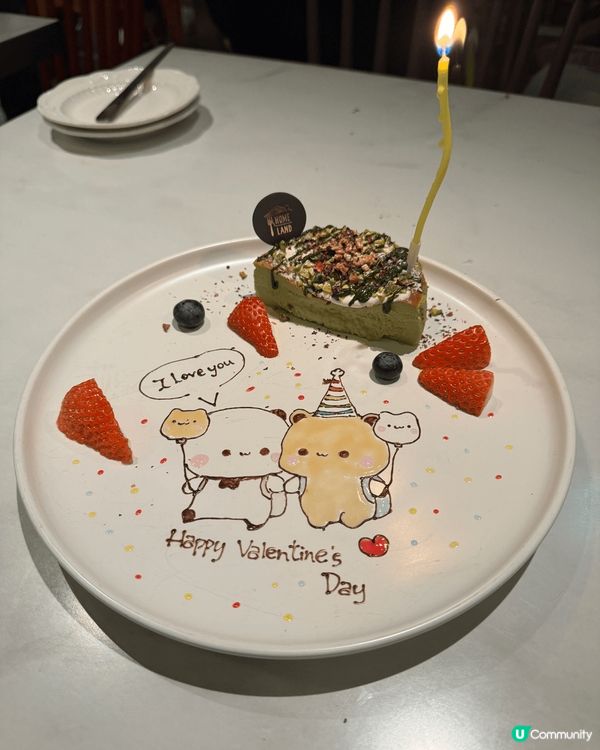 情人節館晚餐，竟然有畫碟服務，係BubuDudu