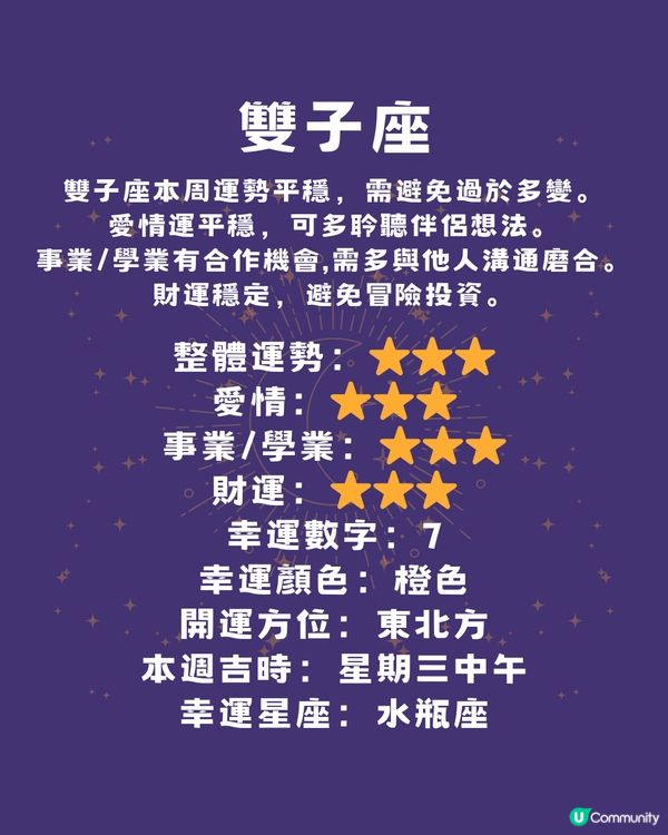 本週12星座運勢(17/3-23/3)🌟