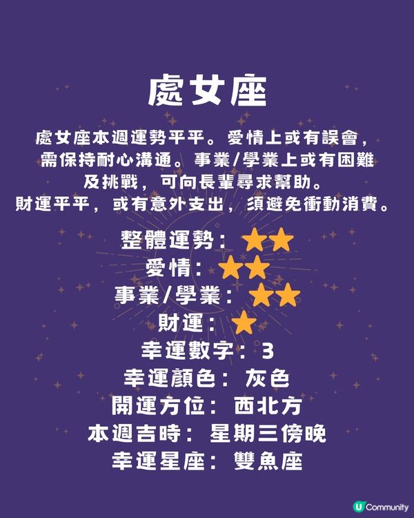 本週12星座運勢(17/3-23/3)🌟