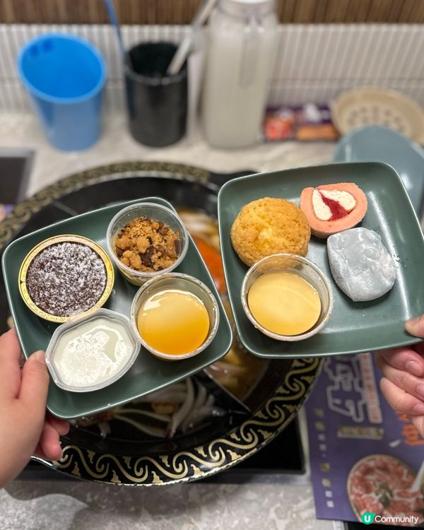 銅鑼灣火鍋放題🔥 牛站極黑和牛片套餐！甜品超多選擇！