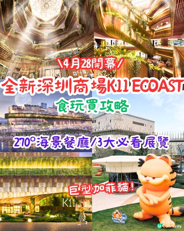 全新深圳商場K11 ECOAST食玩買攻略🛍️270°海景餐廳/3大必看展覽‼️