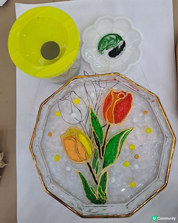#親子彩繪玻璃盤工作坊🎨，2小時玩出創意