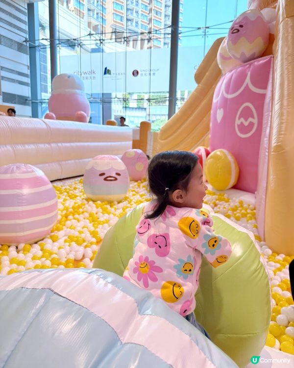 😍超好玩蛋黃哥充氣彈床派對🎉 #親子好去處 #