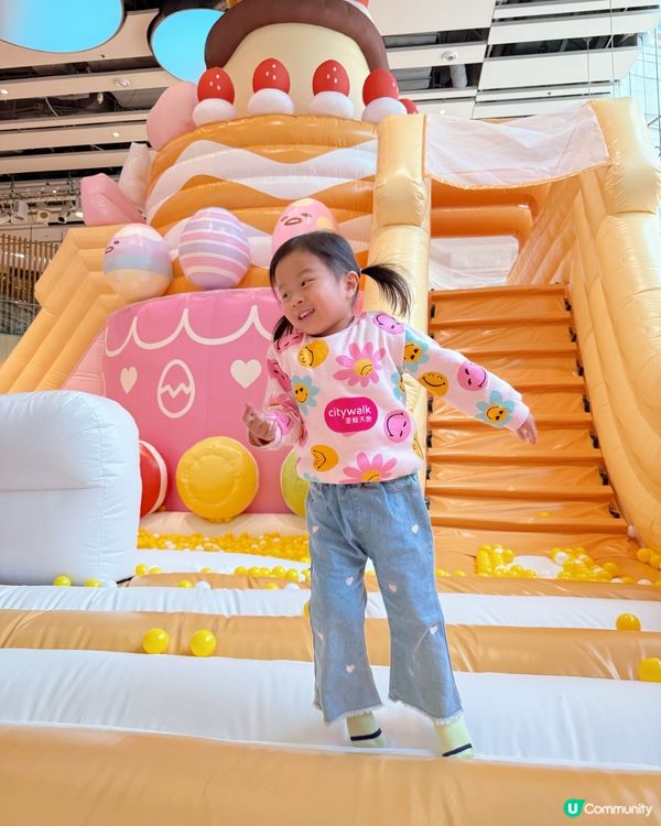 😍超好玩蛋黃哥充氣彈床派對🎉 #親子好去處 #