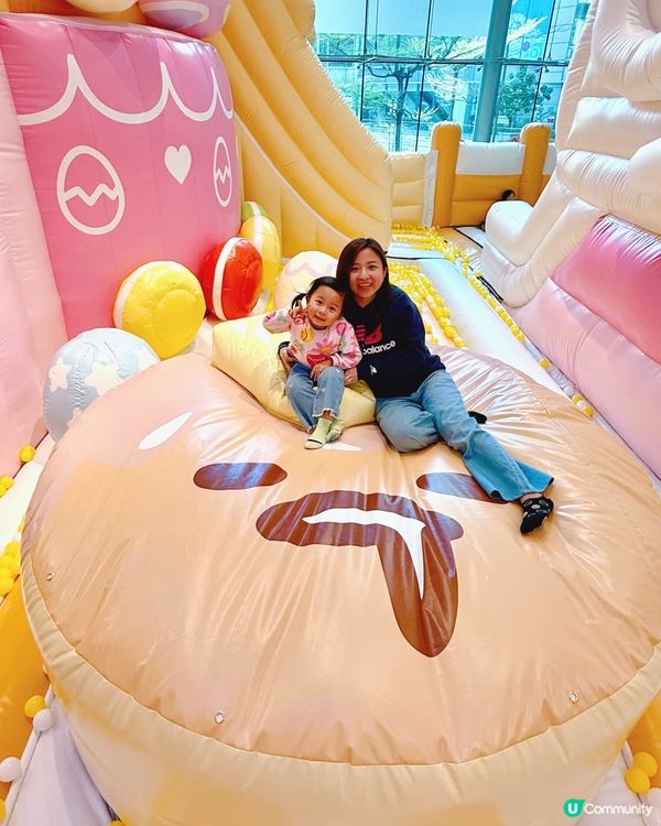 😍超好玩蛋黃哥充氣彈床派對🎉 #親子好去處 #