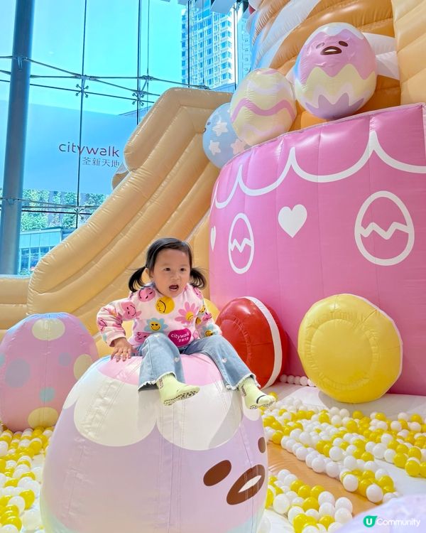 😍超好玩蛋黃哥充氣彈床派對🎉 #親子好去處 #