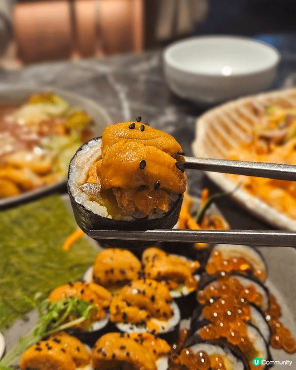 圓方韓國fushion餐廳，海膽韓式飯卷絕對ig-able,...