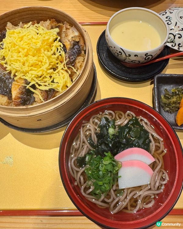 豐富的鰻魚飯、喬麥麵午餐