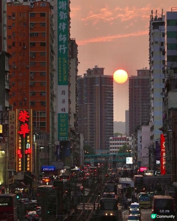 元朗大馬路黃昏景