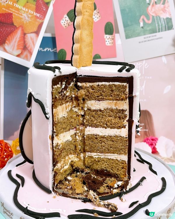 🎏終於食到‼️2D平面漫畫風蛋糕🤩