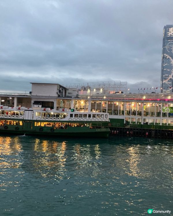 半島酒店的藝術作品及尖沙咀海旁的夜景