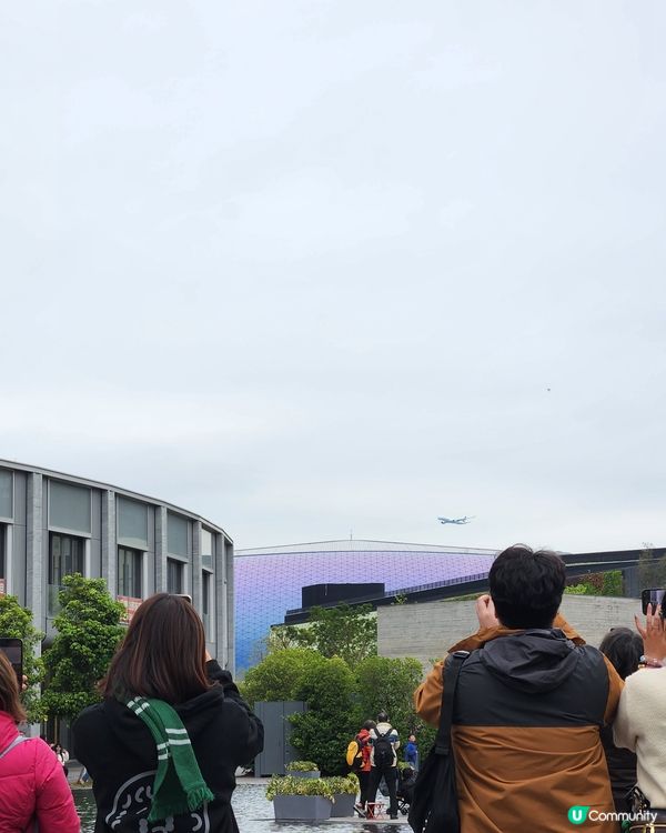 ✈️國泰航空低飛啟德上空🏙！