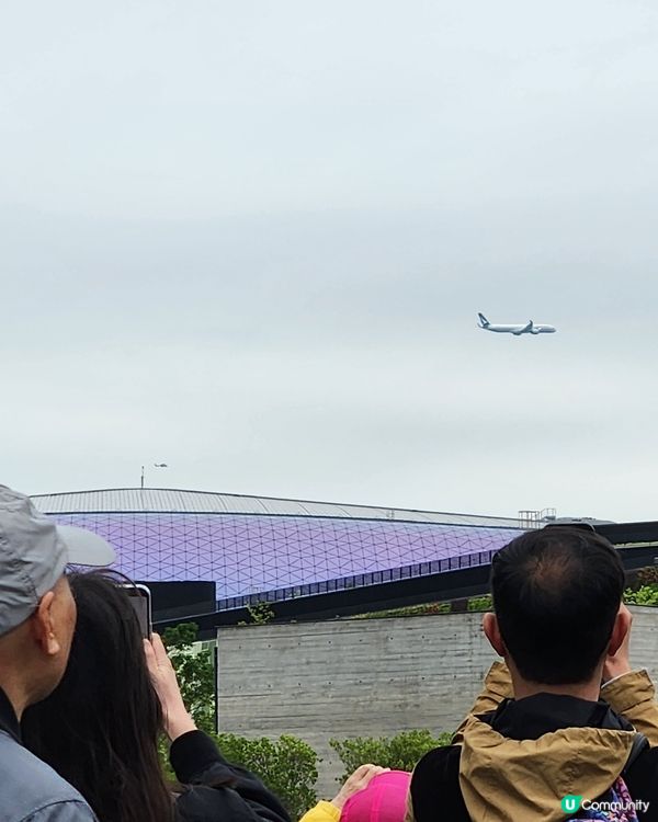 ✈️國泰航空低飛啟德上空🏙！