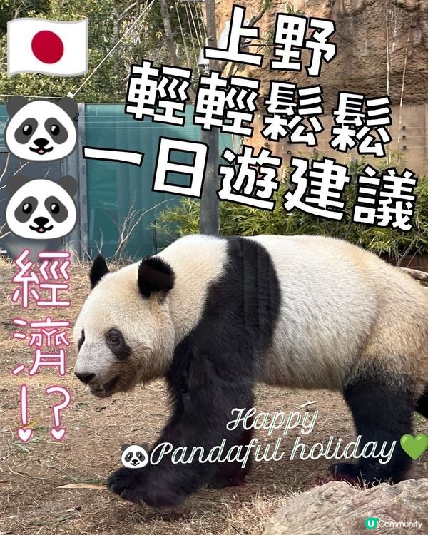 🇯🇵東京上野輕輕鬆鬆一日遊建議？🐼