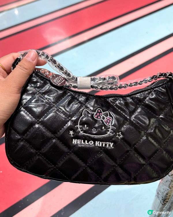 MINISO X Hello Kitty黑白系列😍4月上線‼️11間深圳門市可買🛍️必入手可愛掛飾/菱形紋皮袋