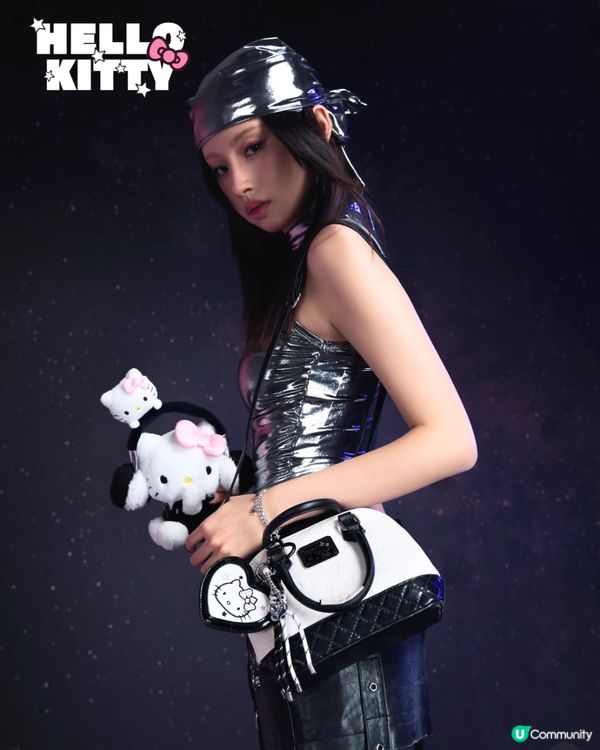 MINISO X Hello Kitty黑白系列😍4月上線‼️11間深圳門市可買🛍️必入手可愛掛飾/菱形紋皮袋