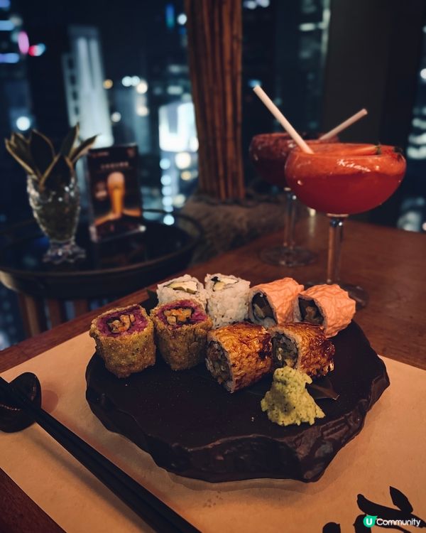 中環打卡夜景🍣🥢蘭桂坊罕見日式素食放題！