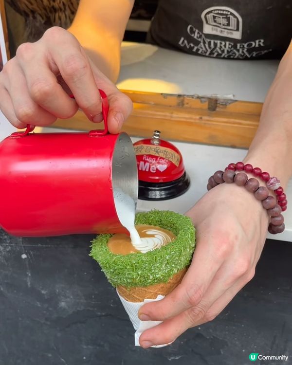 澳門打卡必食📸！連杯吃開心果拿鐵＋Live拉花秀☕️🤤