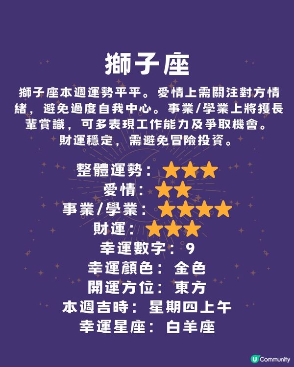 12星座本週運程(14/4-20/4)🌟